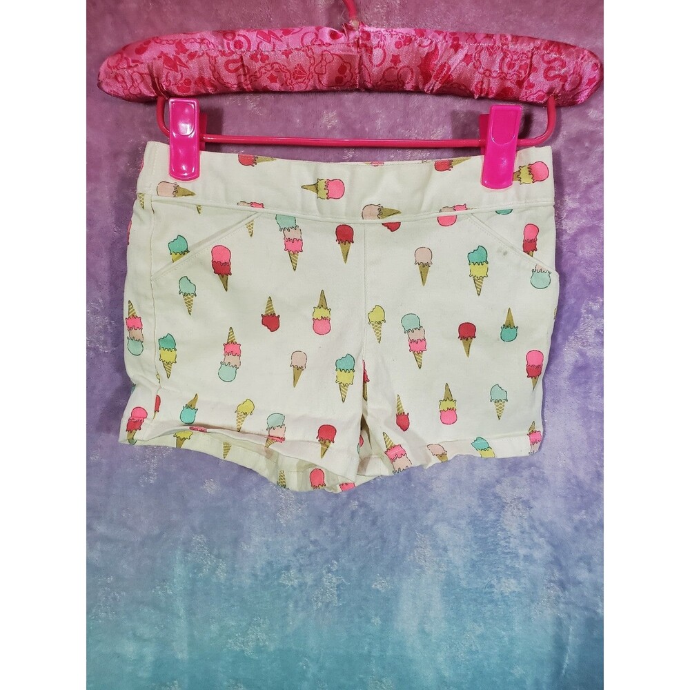 5T Gymboree White Multicolored Ice Cream Shorts